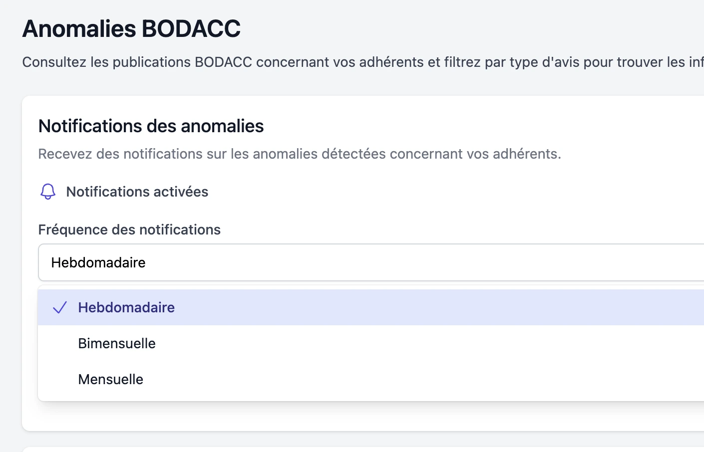 Alerte défaillance
